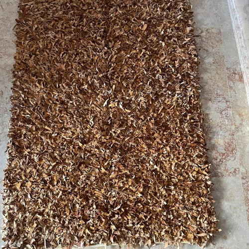Leather rug 230x160 like new with leather fringes