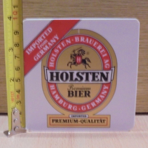 Holsten beer promotional plastic coaster holder used
