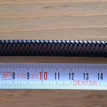 Men's black and brown braided bracelet with magnetic clasp like new