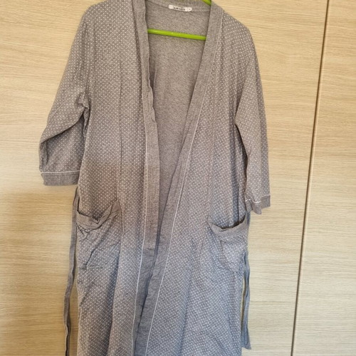 Cotton Maternity and Nursing Robe XL like new, grey with stars