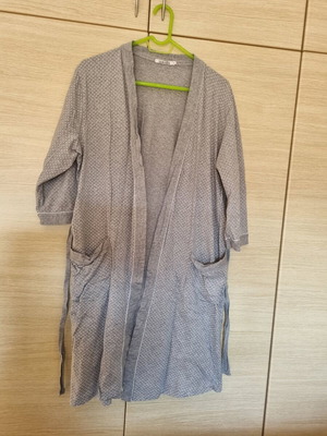 Cotton Maternity and Nursing Robe XL like new, grey with stars