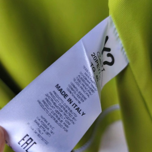 YNOT? Lime Green Blazer Small new with blue bee pin