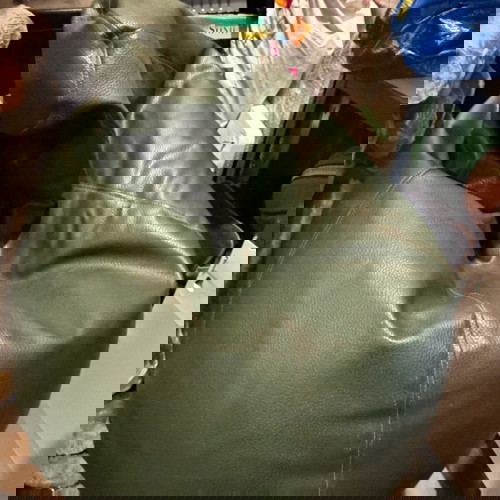 Πουφ μεταχειρισμένα, μαύρο και πράσινο σετ 2 τεμαχίων