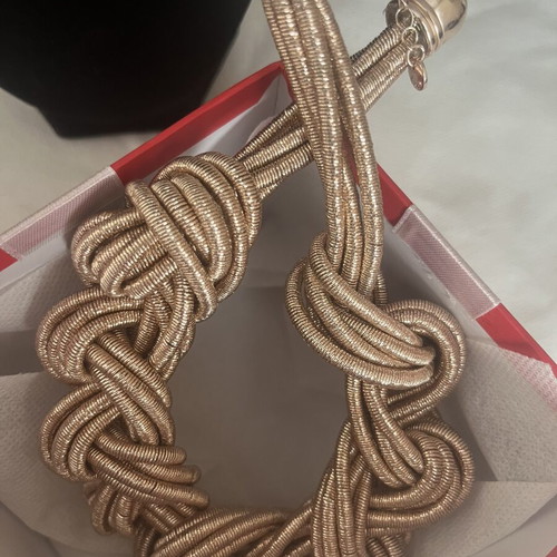 Luxury statement necklace gold tone, like new