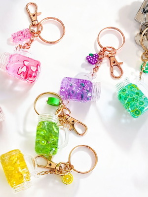 Mini Keychains Delicious Smoothies with 6 Colors and Fruity Designs new