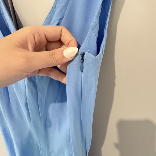 Bill Cost Blue Sleeveless Jumpsuit with Side Zipper size M
