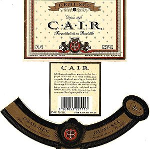 3 Ετικέτες Κρασιού της Εταιρείας Cair Ρόδου για Συλλογή/Διακόσμηση (I).