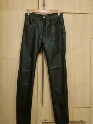 Pull & Bear leatherette skinny pants like new, black, size M