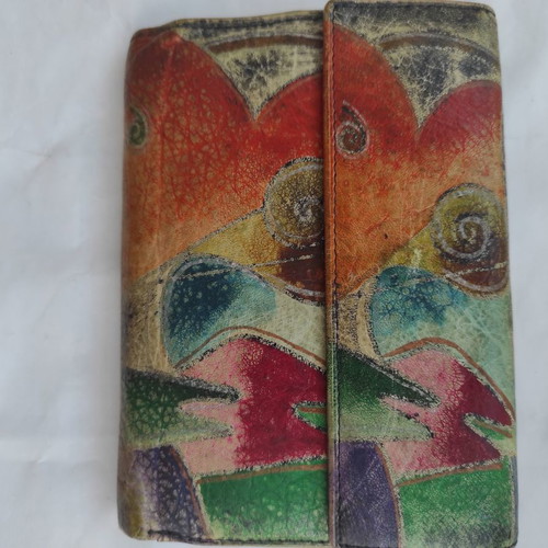 Wallet colorful leather used