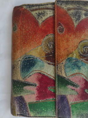 Wallet colorful leather used