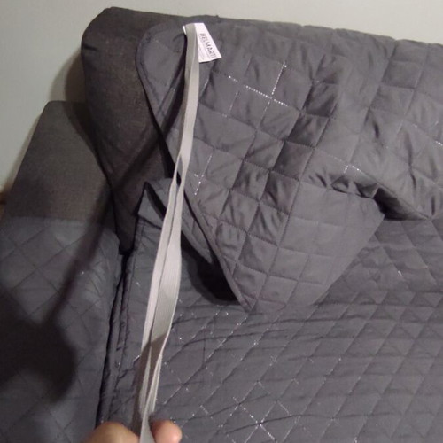 Sofa Cover Dark Gray Like New, Waterproof, Easy to Install