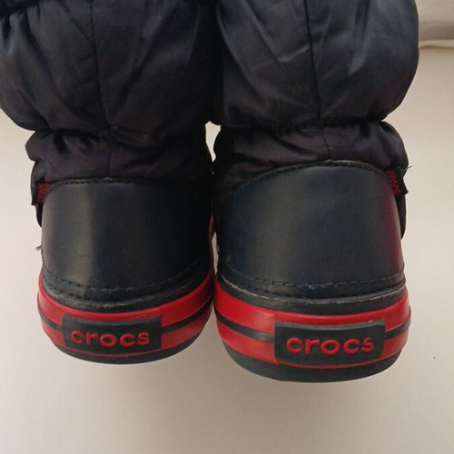 Crocs kids boots used, blue, sizes 33-34