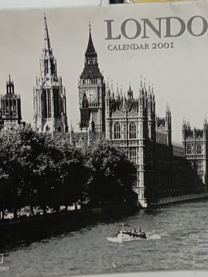 Ημερολόγιο τοίχου London calendar μεταχειρισμένο με σημειώσεις