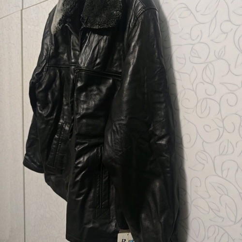 R.EL. LEATHER COLLECTION leather jacket new, black, size L