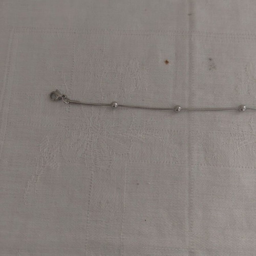 Bracelet from stainless steel like new, length 17+5 cm, silver
