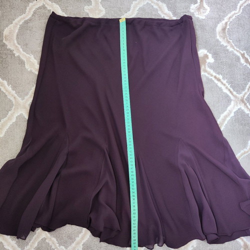Two-piece set like new, purple with draped blouse and airy skirt
