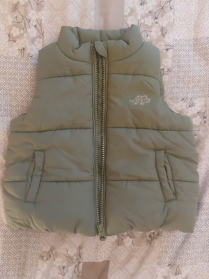 Mothercare children's sleeveless jacket khaki like new 12–18 months