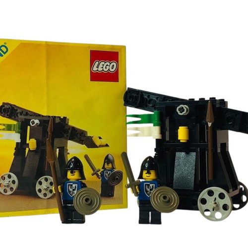 Vintage Lego 6030 Falcon Knights Set with Catapult used, complete with instructions