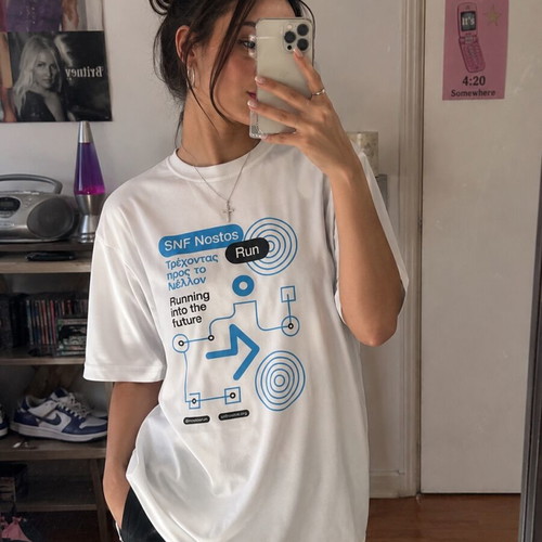 T shirt SNF Nostos Run new, athletic fabric, oversized style