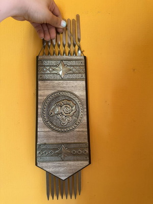 Vintage Kalimba wall decoration handmade, like new