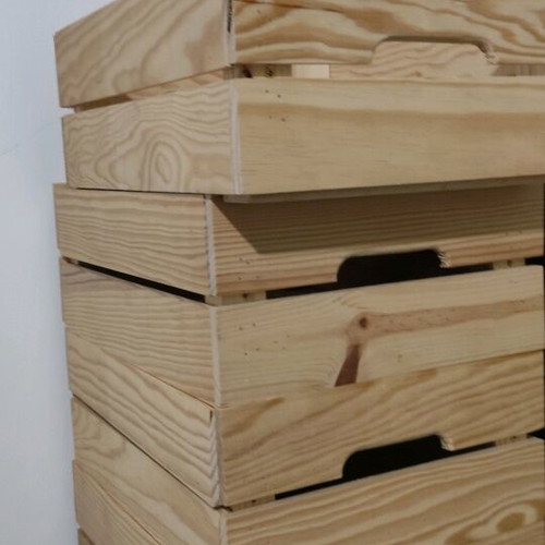 Wooden pine crates like new, pack of 5 pieces