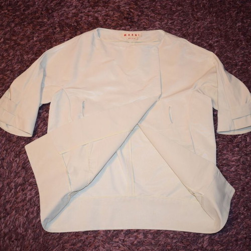 Marni Coat used, oversize, white and beige