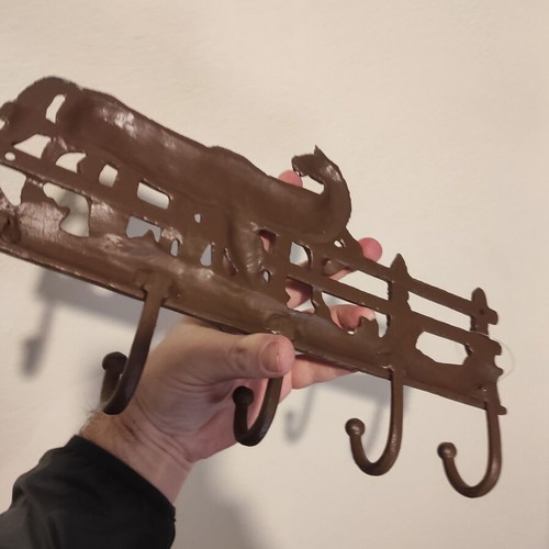 Cast iron Horses hanger 5 positions 36x13cm new