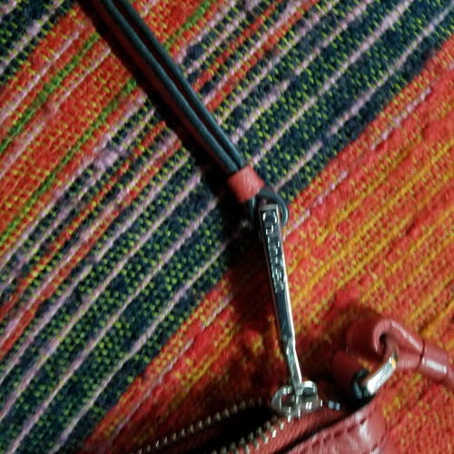 Calvin Klein small leather crossbody bag like new, red