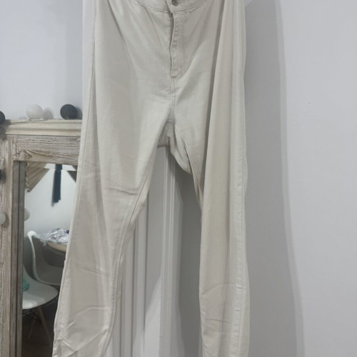 Bershka white summer jeans pants used XL 42 14