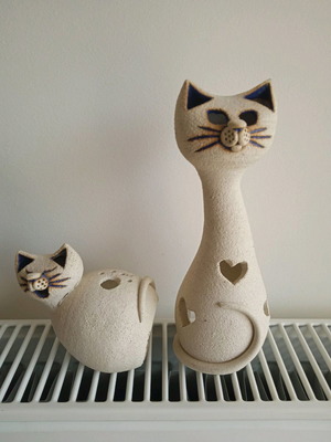 Ceramic handmade decorative items, set of 2, new