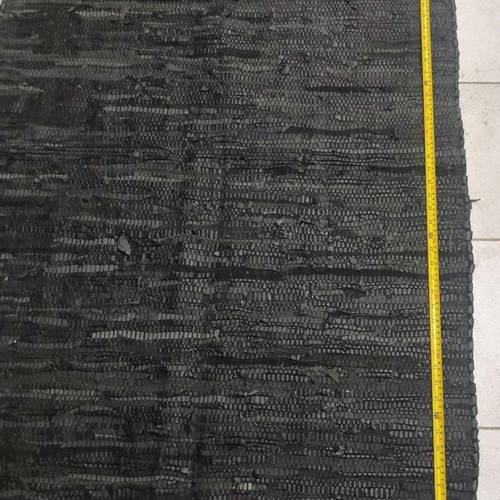 Leather rug black 90x150cm like new