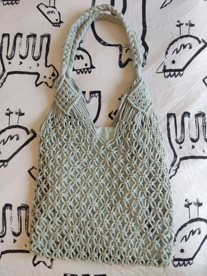 Zara mint green crochet shoulder bag like new, boho chic beach style