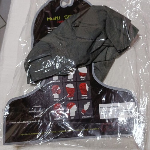 Multi scarf Polo gray, new, polyester
