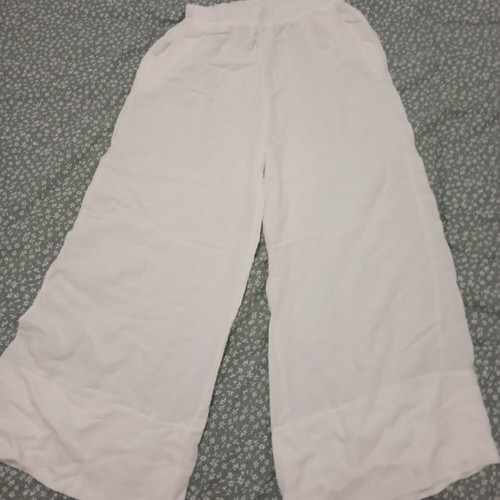 White cotton pants one size like new summer