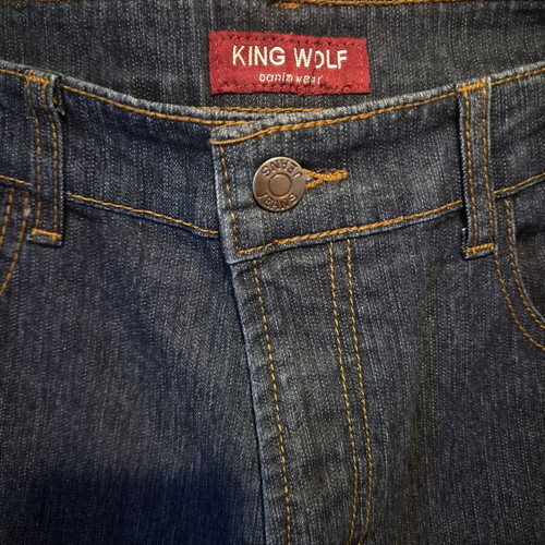 King Wolf men's jeans size 48 blue black new with stretch
