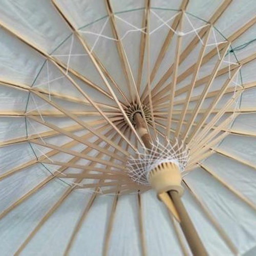 Paper umbrella made of bamboo Chinese style like new