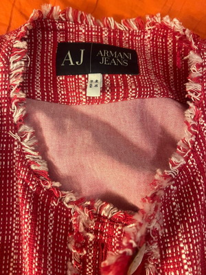Demi saison jacket Armani Jeans like new, red and white