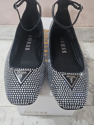Guess ballerinas with strass used, size 39, black and silver