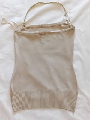 Guess Jeans Y2K Knitted Halter Top size S like new, beige