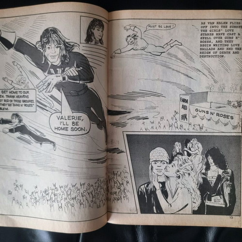 Van Halen comic used, Rock Fantasy June 1990