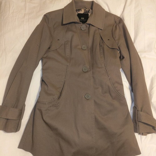 BSB trench coat new, dark beige, midi length