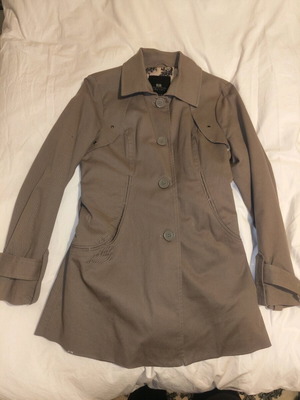 BSB trench coat new, dark beige, midi length