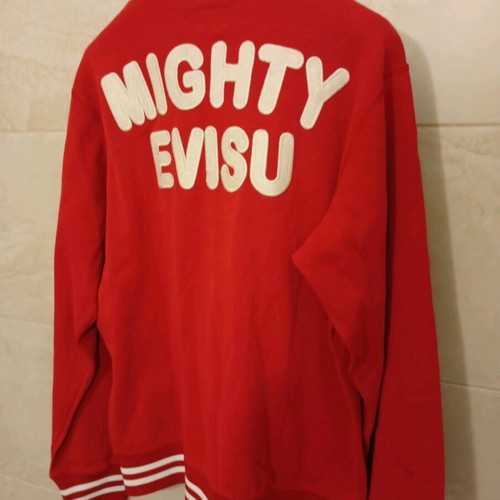 Evisu Jacket XL Red With Stripes Like New