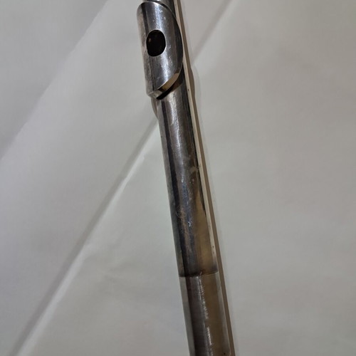 Yamaha YFL-281S flute used, silver-plated student model with open-hole keys