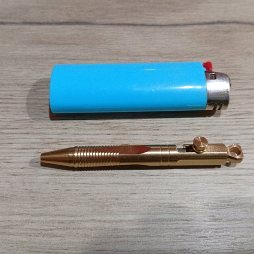Mini pen keychain new, made of brass