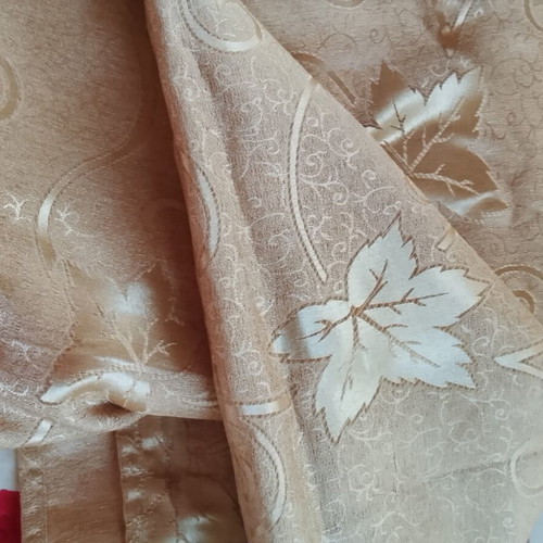 Curtain beige gold satin, 280x270 cm
