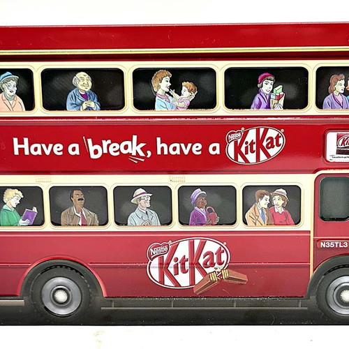 Nestle Kitkat bus tin box like new