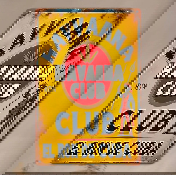 Havana club metal wall sign 20X30cm
