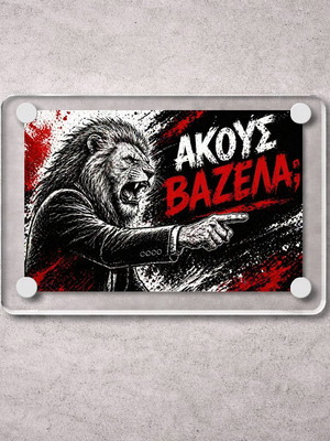 Acrylic fridge magnet "Akous Vazela" new