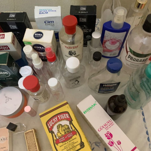 Empty jars, bottles, and sprayers used, assorted pack